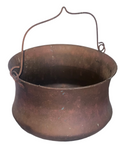 19th century hand made brass cauldron