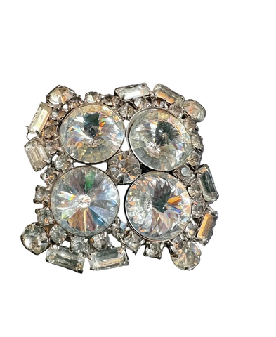 Small Diamond Cluster Brooch Pin