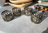 Silver Lace Napkin Holder Rings