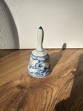 Small Vintage Blue and White Asian Ceramic Bell