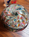 Collection of Vintage Abstract Glass Paperweights- Set of 3
