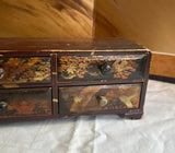 Vintage Wooden Miniature Asian Style Jewelry Box