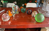Collection of Vintage Glass Paper Weights- Set of 7