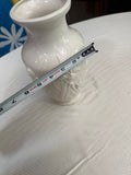 White Ceramic Vintage Relief Vase