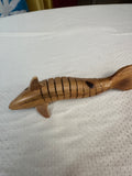 Handmade Vintage Wooden Carved Movable Dolphin Figurine