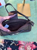 Small Brown Leather Buckle Hand Bag