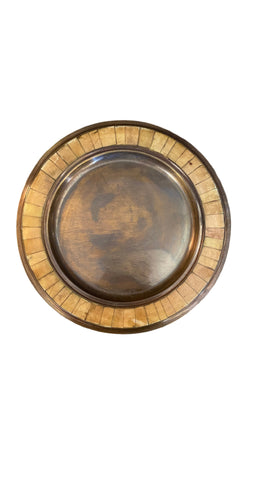 Decorative Brass Plate With Stone Details