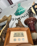Vintage Framed Italian Currency Memorabilia