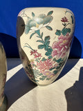 Asian Painted Vase Trio