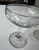 Pair of Glass Anniversary Champagne Glasses