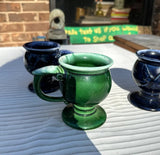 Instant Collection Vintage Coffee Cups With Pedestal Stands and Eagle Accents