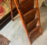 Vintage Standing Bamboo Magazine Rack