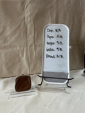Small Brown Leather Kiss Lock Clutch