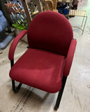 Vintage Dark Red Padded Office Chair