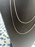 Pair of Matching Silver Skinny Chain Necklaces