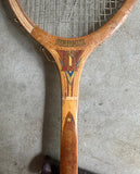 Vintage Collection of Miscellaneous Tennis Rackets With Guard and Hand Knit Cover