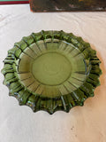 Pair of Green Glass Ashtrays