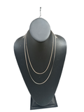 Pair of Matching Silver Skinny Chain Necklaces