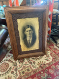 Large Print of Vintage Man in Wooden Frame