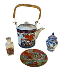 Asian Tea Set and Vase Collection