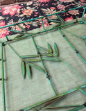 Faux Bamboo Green Decorative Tray