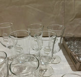 Large Collection of "S" Monogrammed Glasses- Set of 12