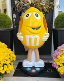 Rent Only Oversized Plastic Yellow M&m Standing Candy Serving Prop