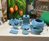 Instant Collection of Blue Ceramic Decorative Pieces- Set of 9