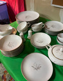 Vintage Golden Rhapsody Plate Set- 47 Pieces