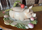 Fitz and Floyd French Market, Pig Tureen With Lid and Handle
