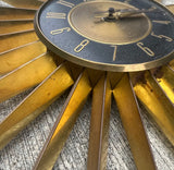 1950s Elgin Starburst/Sunburst Brass Wall Clock