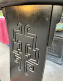 Pair of Black Painted Cushioned Kings Dining Chairs