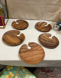 Collection of Wooden Cheese Platters- Set of 5