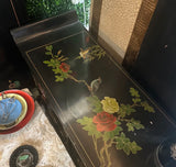 Asian Vintage Double Dresser With Figurative Accents