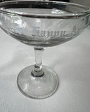 Pair of Glass Anniversary Champagne Glasses