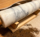 Pair of Vintage Rolling Pins and Marble Pin