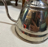 Small Silver Tea Kettle With Black Handles