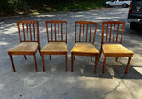 Fluted Neoclassical Design Dining Chairs Entertaining Style- Set of 4