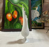 Milk Glass Abstract Water Drop Vase