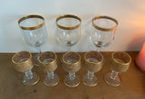 Collection of Glasses With Brass Details