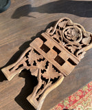 Hand Carved Wooden Folding Display