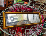 Gold Faux Bamboo Skinny Wall Mirror