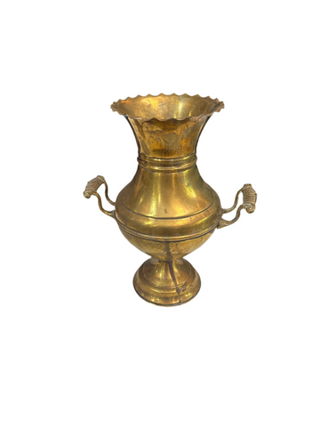 Vintage Solid Brass Decorative Urn
