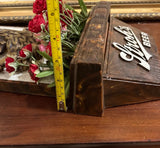 Wooden Carved Stroh's Beer Decorative Wall Hanging With Faux Red Roses