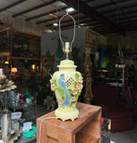 1970s Ceramic Detailed Table Lamp With Bird Accents- Condition Issues