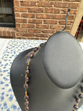 Wooden Brown Beaded Long Hand Made Necklace