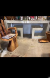 Large Greek Key Stone Console Table