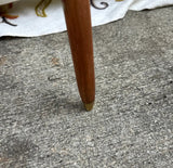 Wooden Cane With Brass Elephant Handle and Flower Accents