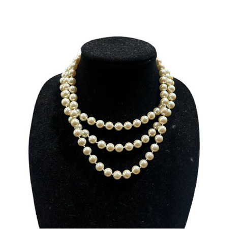 Vintage Layered Pearl Necklace