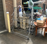 Industrial Metal Shoe Rack on Wheels